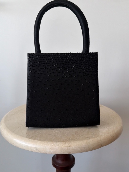 Handbags - Vintage Noir Beaded Mini Top Handle Bag